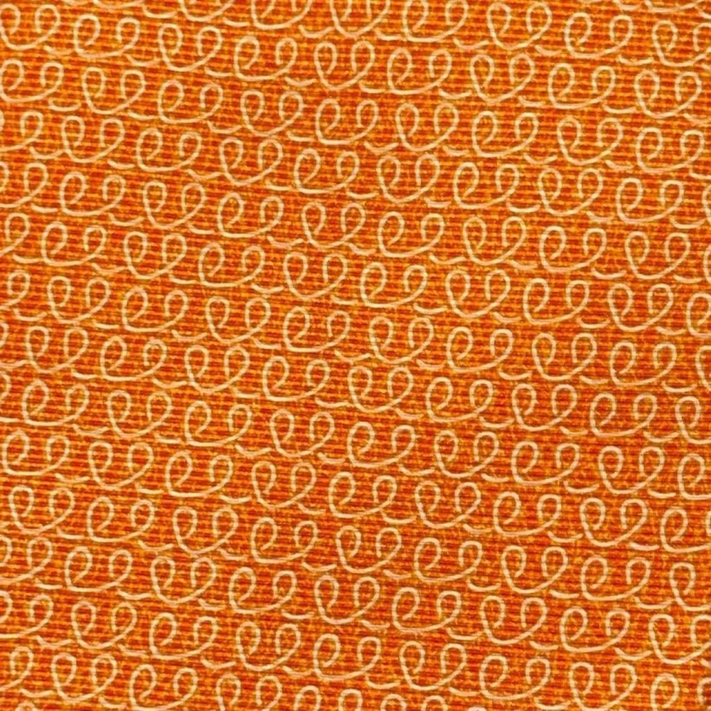 BVLGARI Orange Print Silk Tie